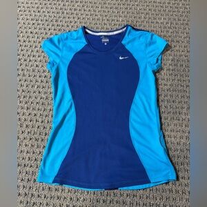 Nike Women's Two-Tone Blue Short Sleeve Tee
